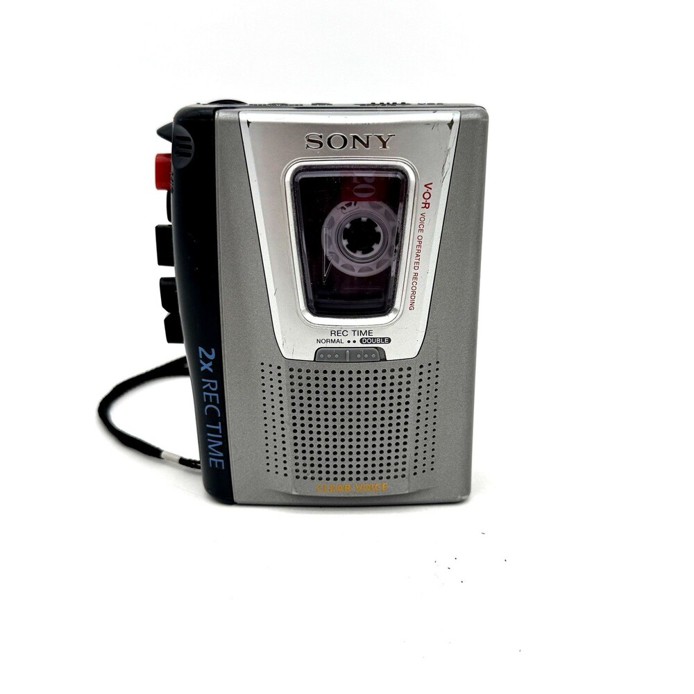 Vtg Sony Handheld Cassette Voice Recorder VOR TCM-20DV  2x Rec Time - Works